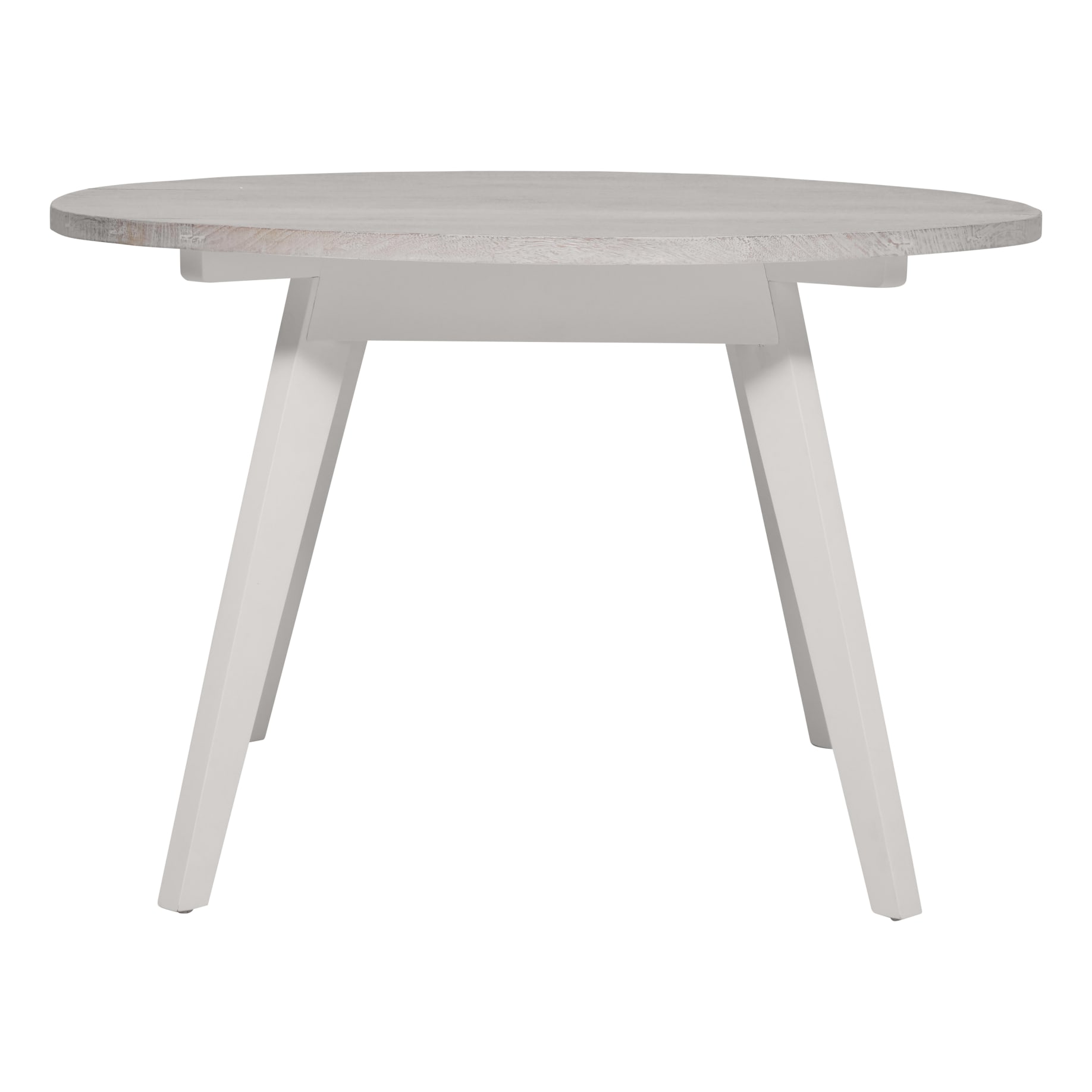 Porto Round Dining Table 120cm in Whitewash / White