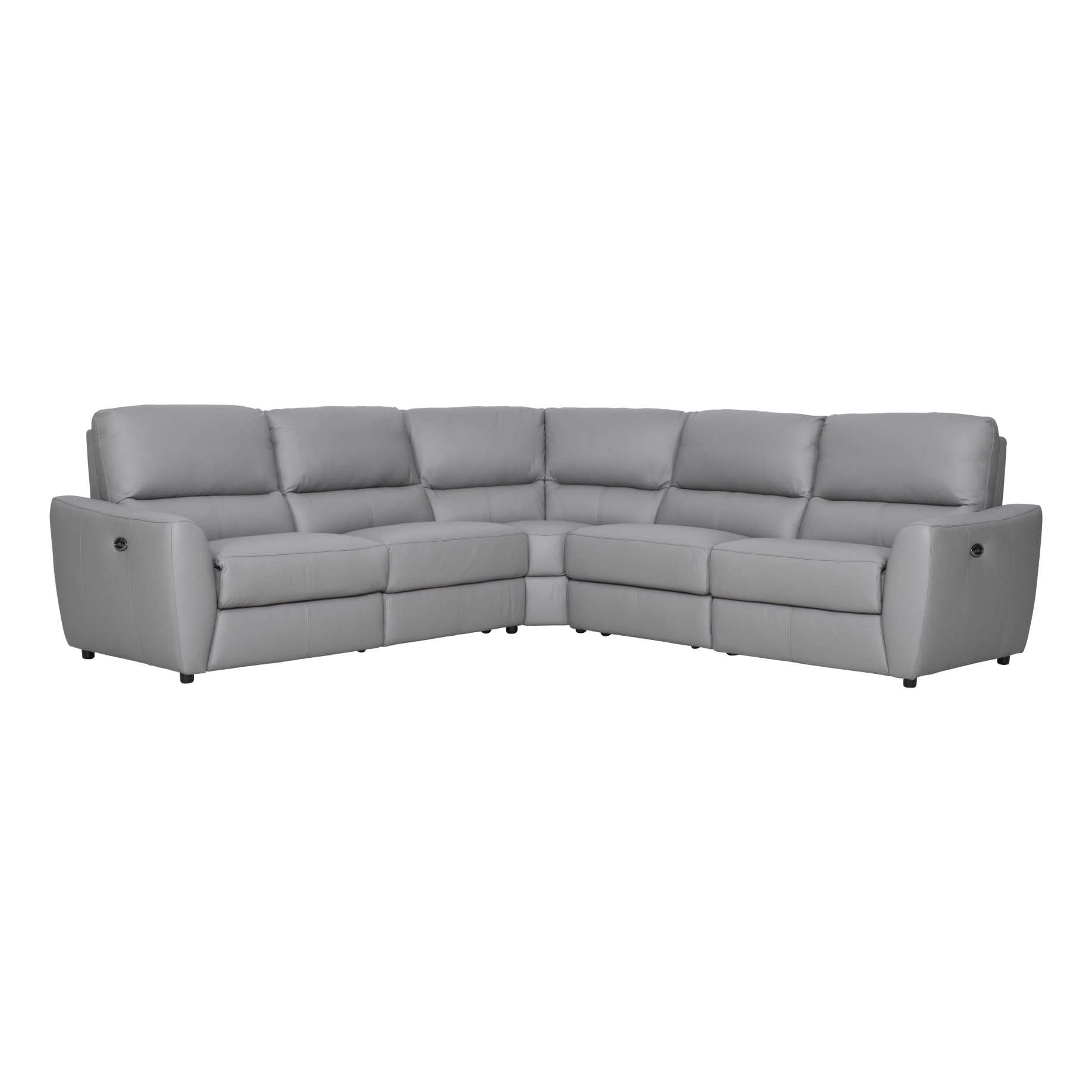 Portland Modular with 2 Recliners in Pewter
