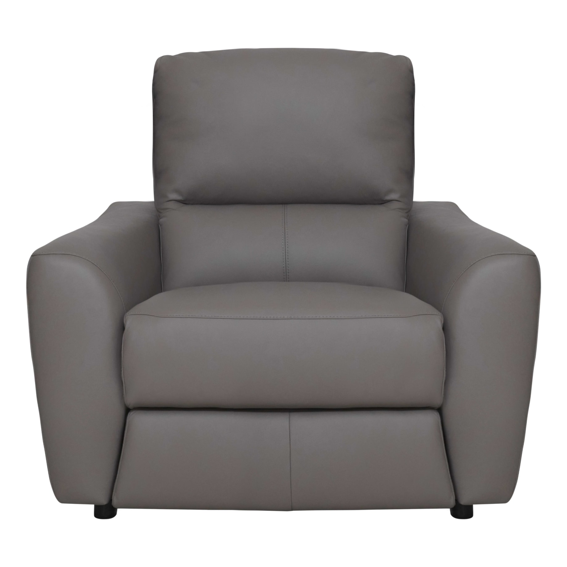 Portland Recliner Armchair in Leather Grey