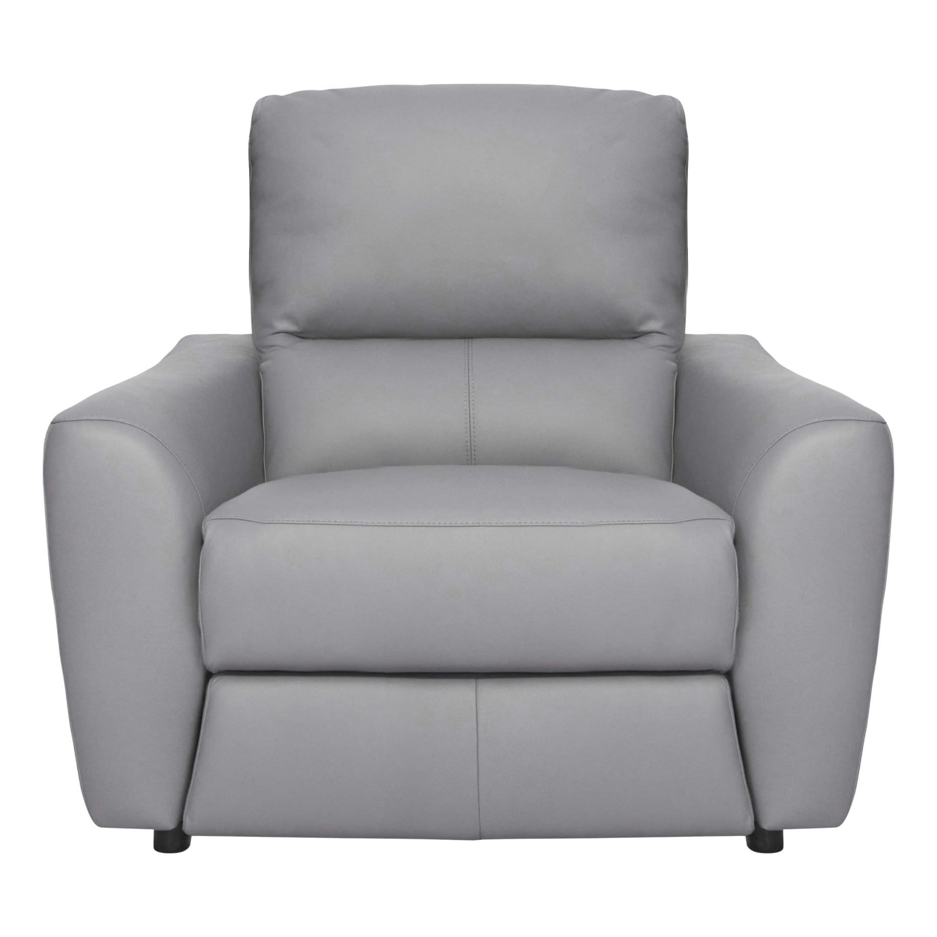 Portland Armchair Recliner in Leather Pewter