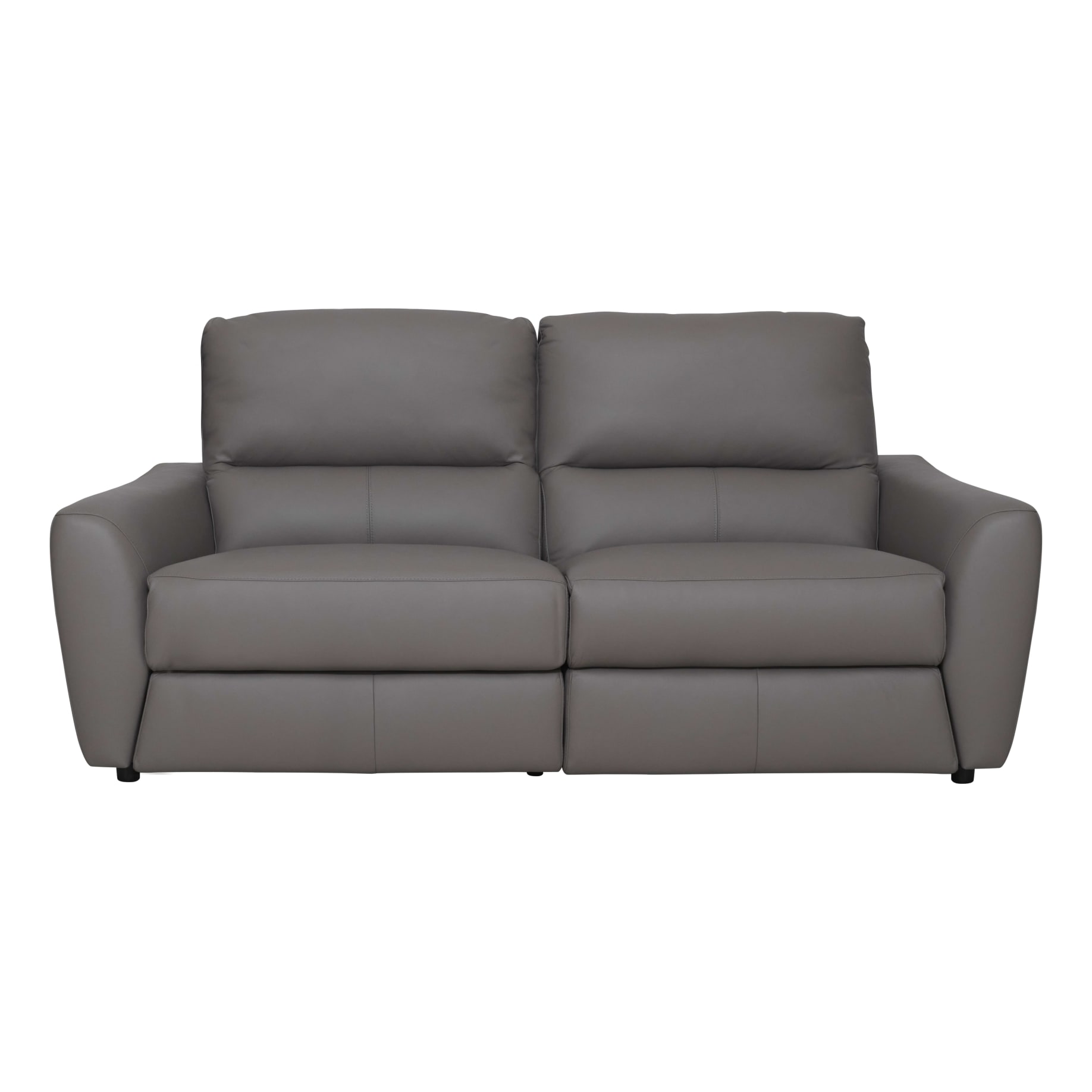 Portland 2 Seater Recliner Sofa  in Leather Grey