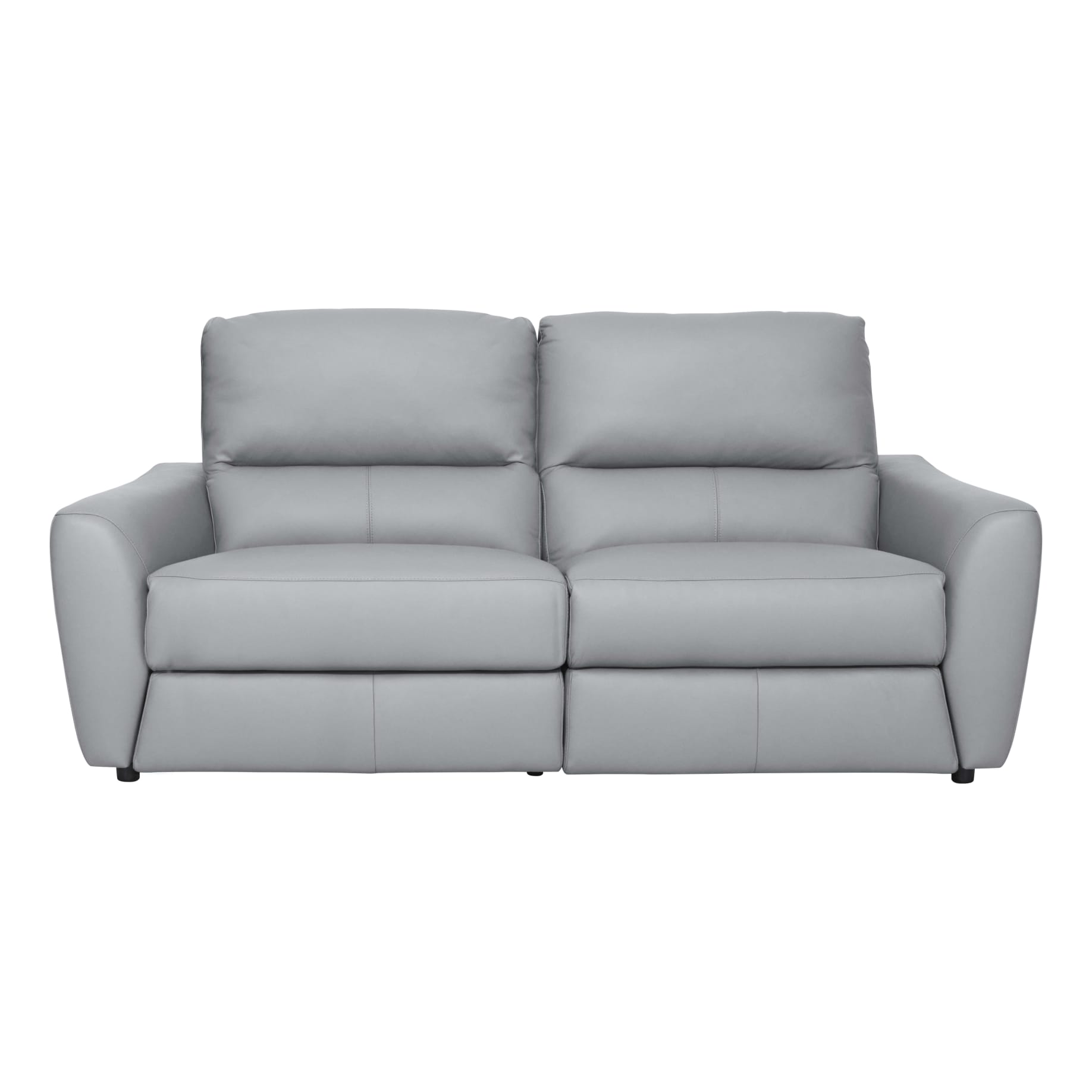 Portland 2 Seater Recliner in Leather Pewter