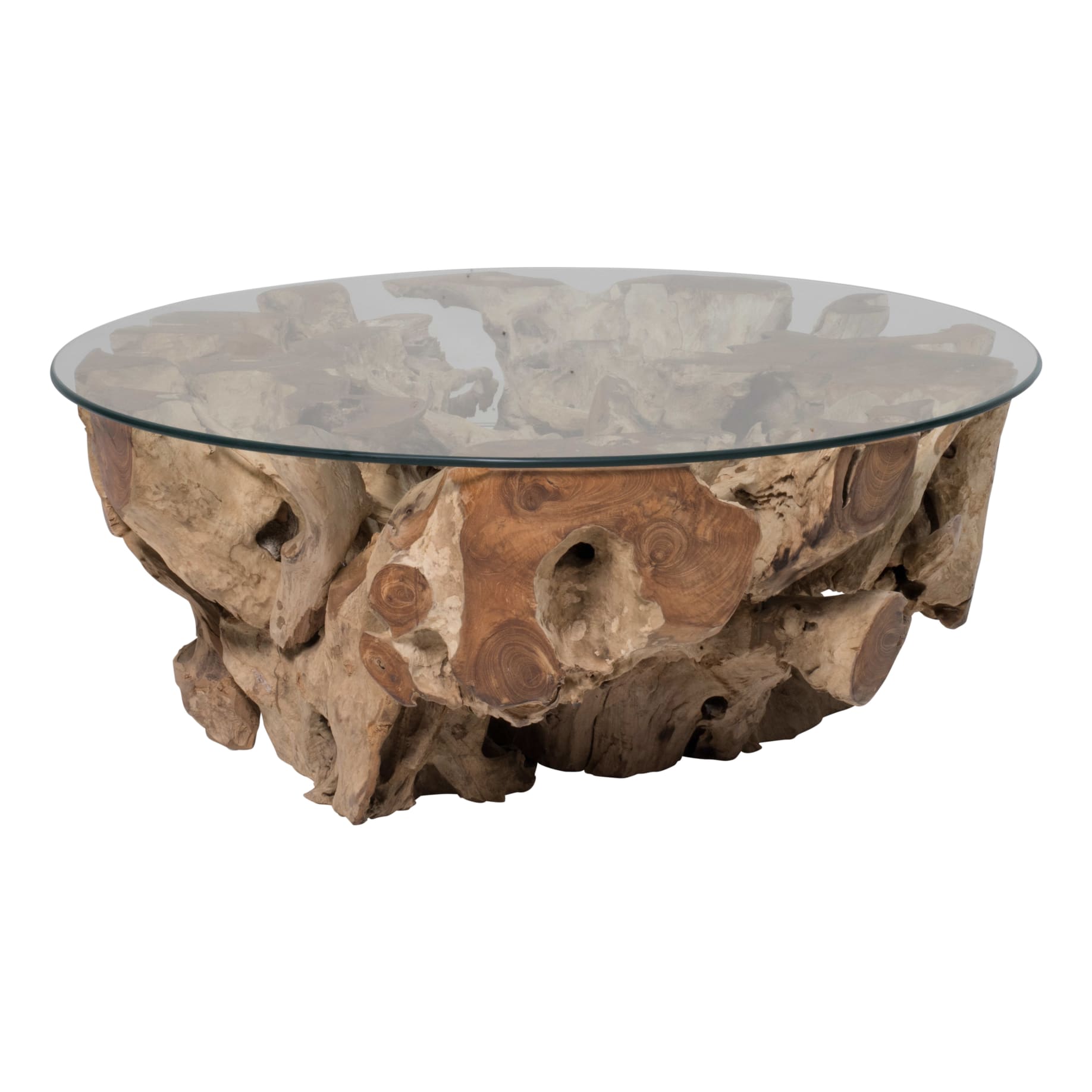 Root Round Coffee Table 100cm in Raw Teak
