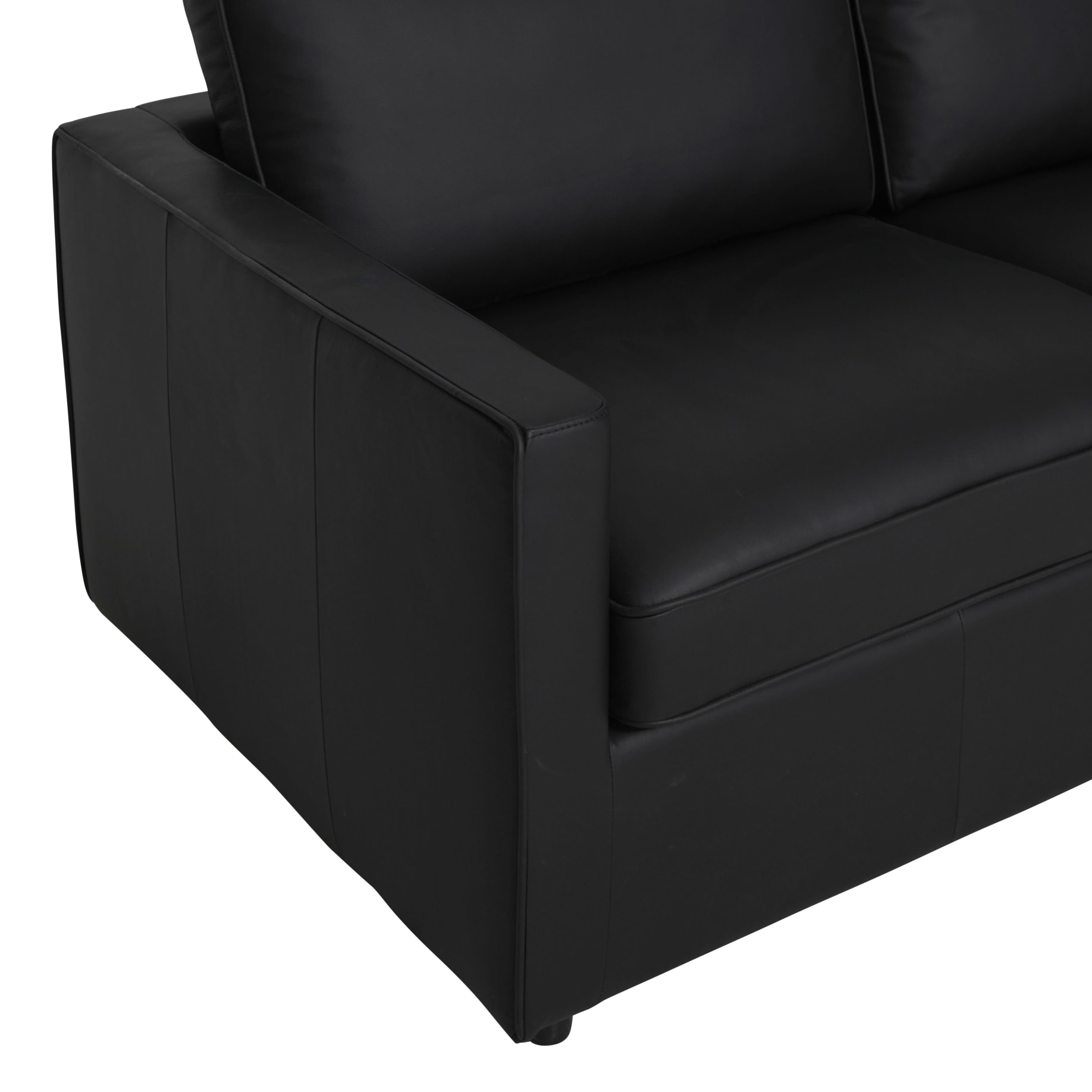Black leather chair bed sales