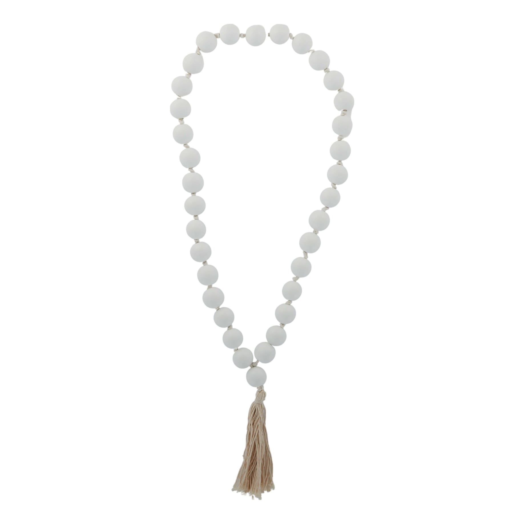 Saffron Hanging Beads 15x72cm in White