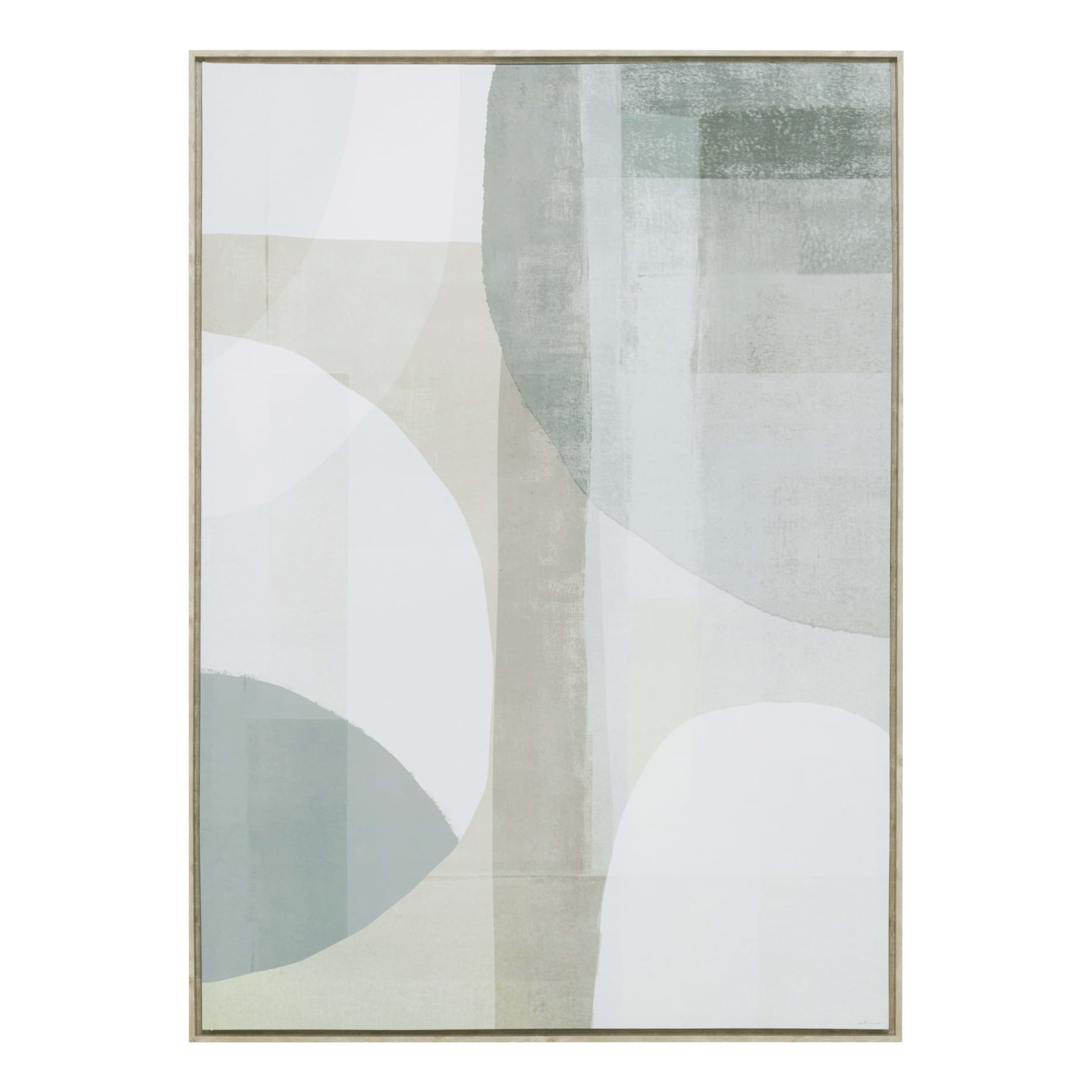 Sage Shapes 1 Box Framed Canvas in 104 x 144cm