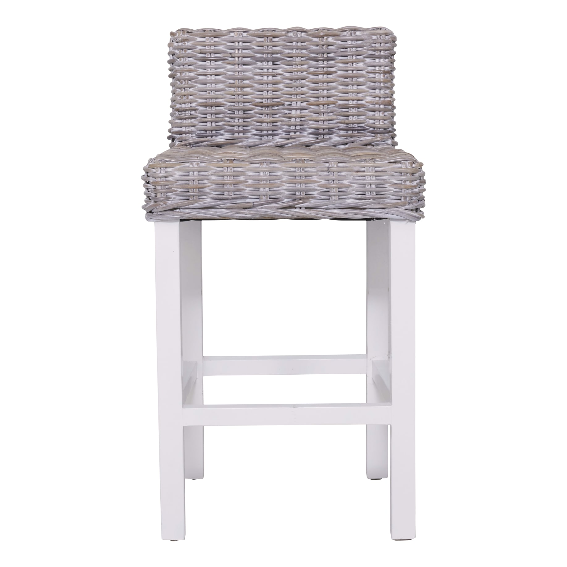 Sorrento Bar Chair in Rattan Whitewash / White