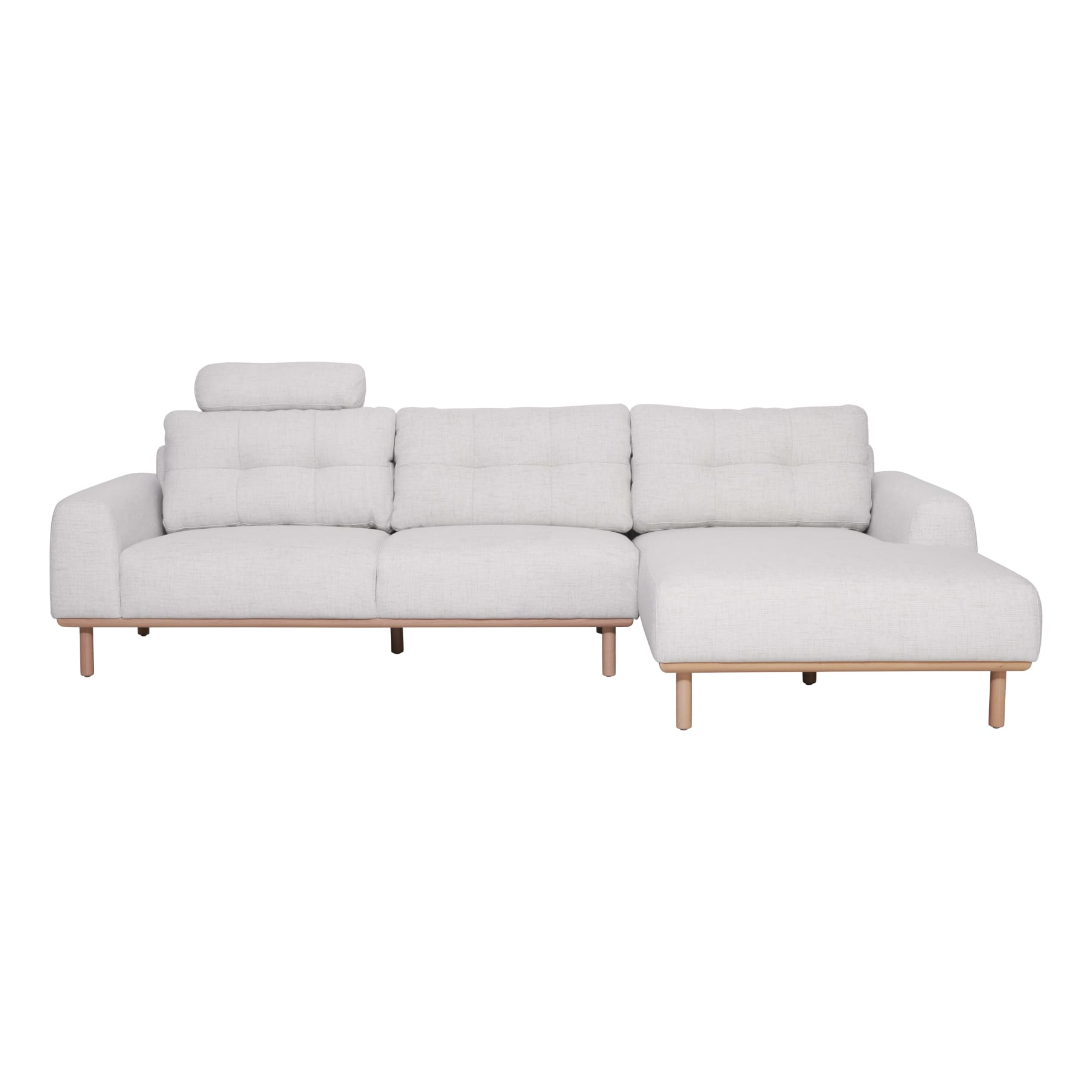 Stratton 3 Seater+Chaise RHF in Cloud White Sand