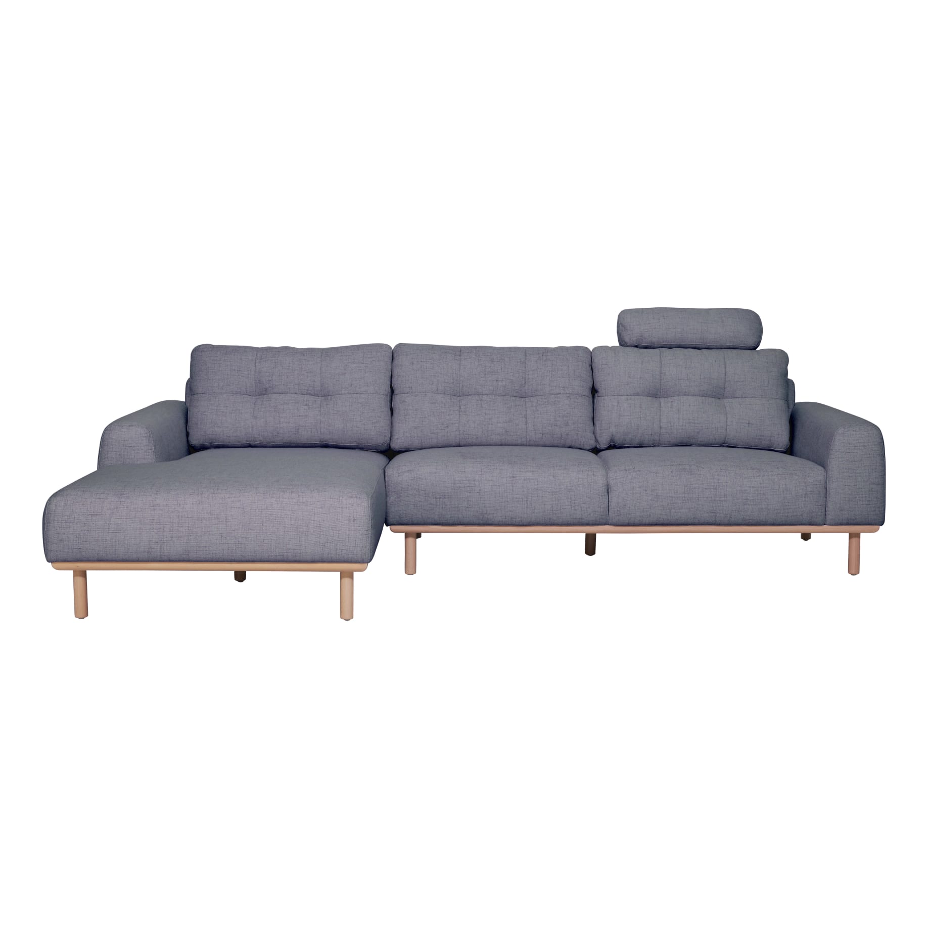 Stratton 3 Seater Sofa + Chaise LHF in Cloud Pewter