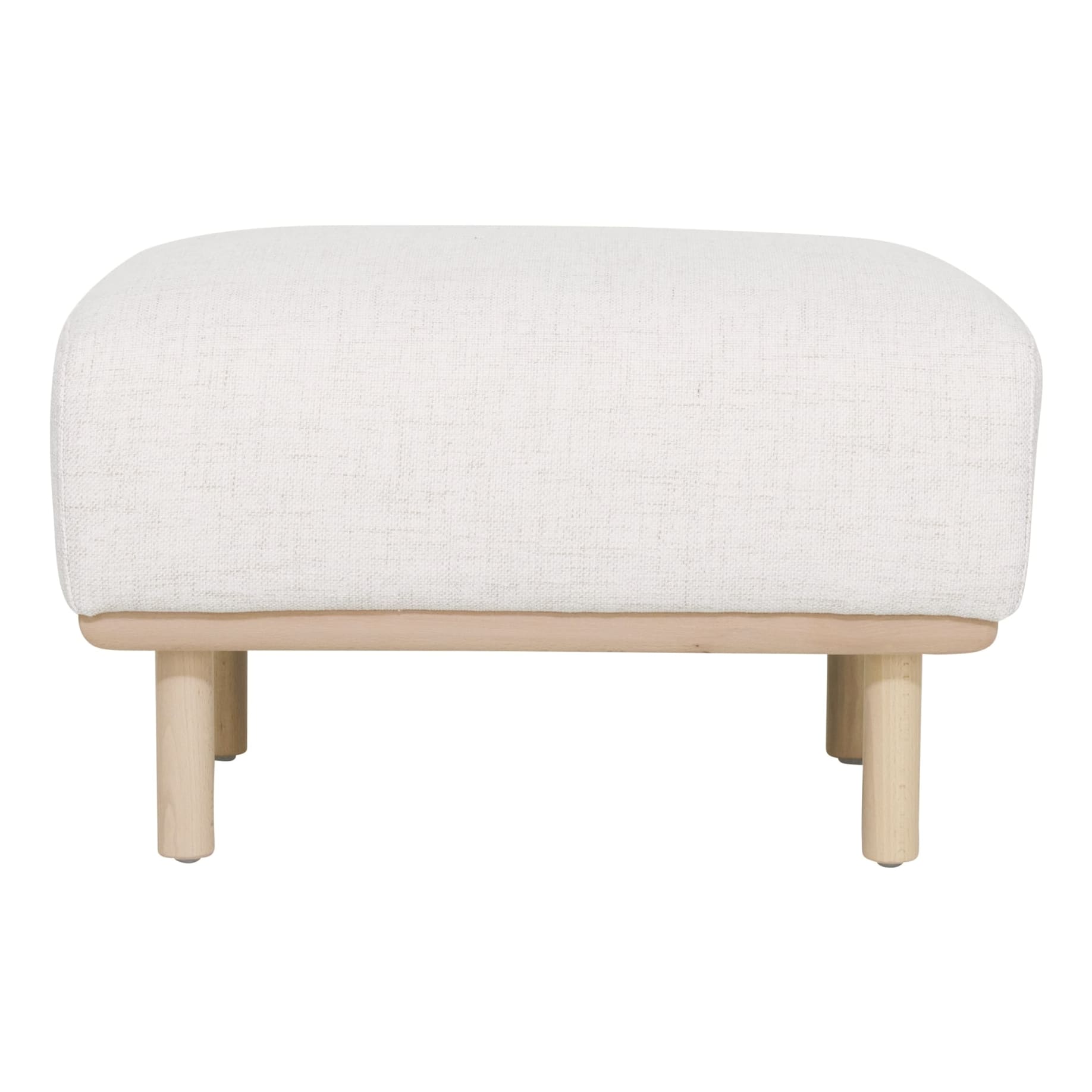 Stratton Footstool in Cloud White Sand