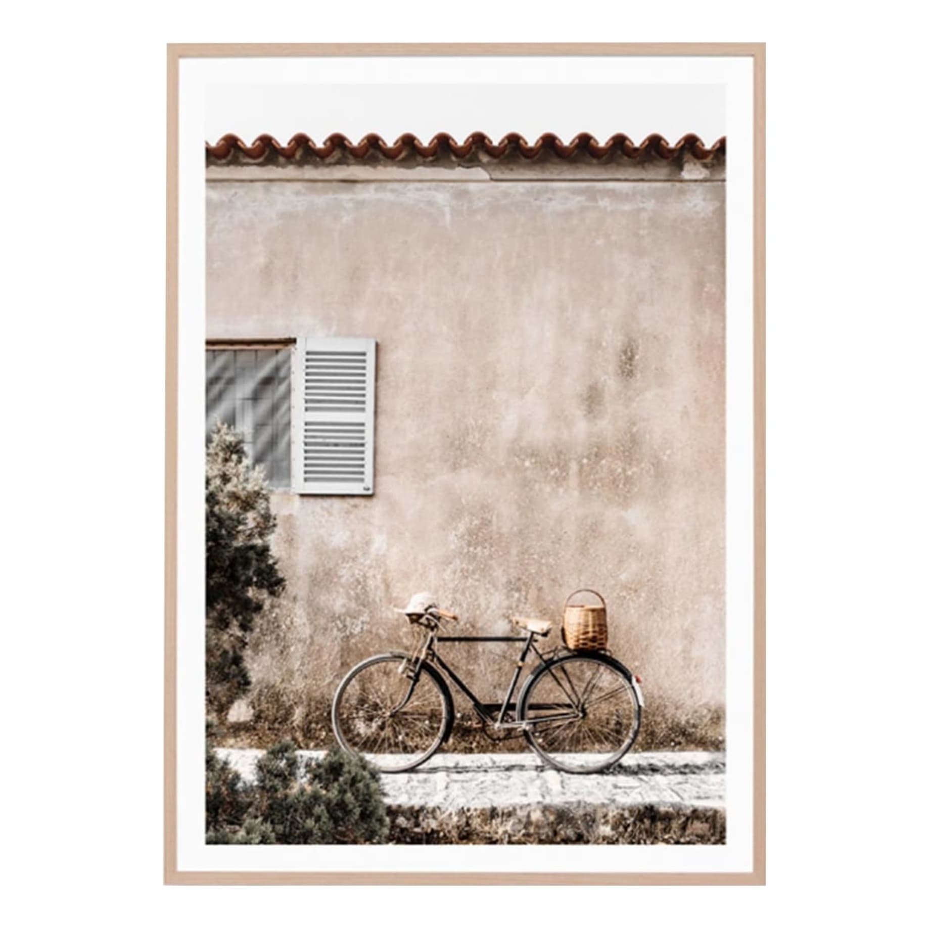 Summer Bicycle Framed Print in 100 x 140cm