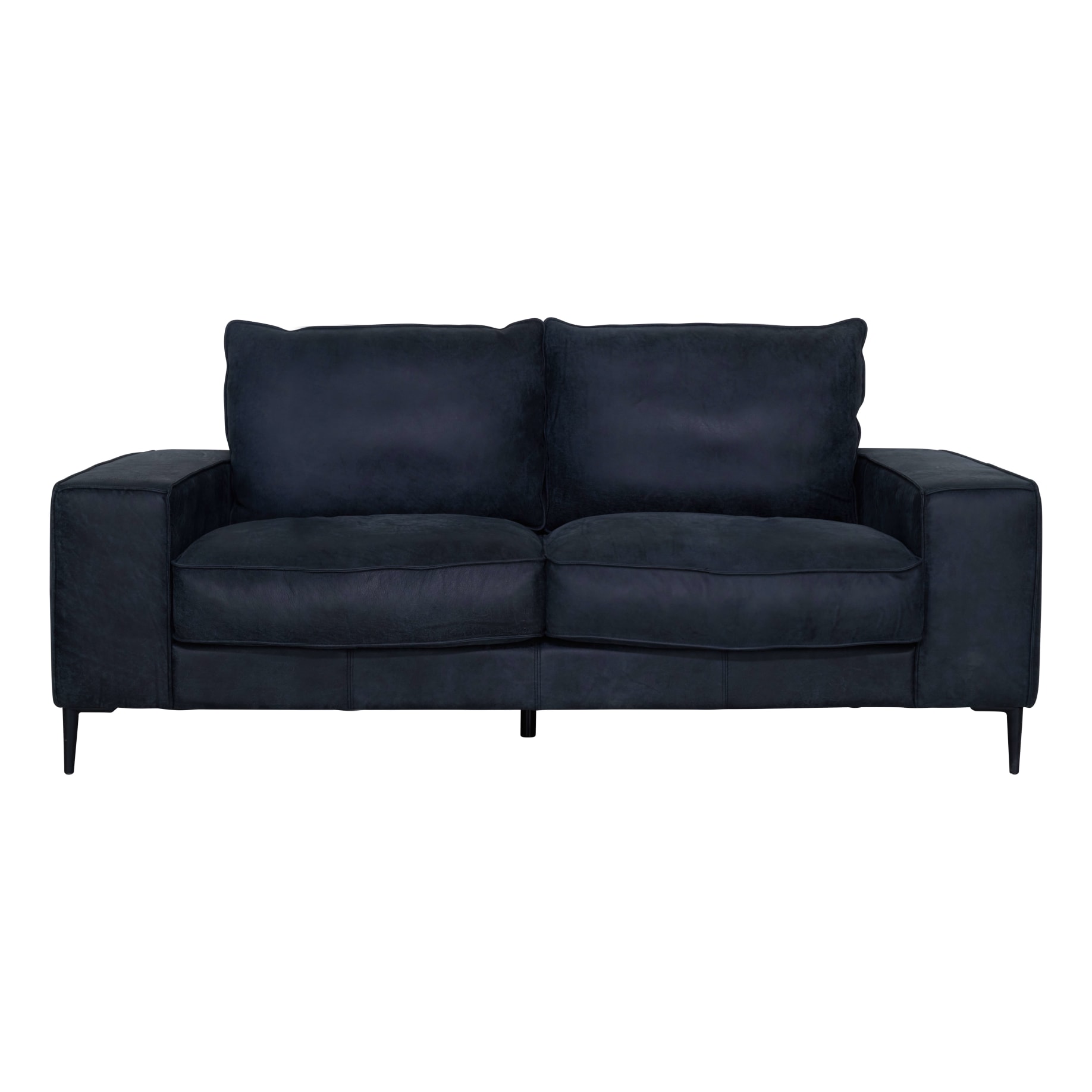 Tatum 2.5 Seater in Pelle Black Leather