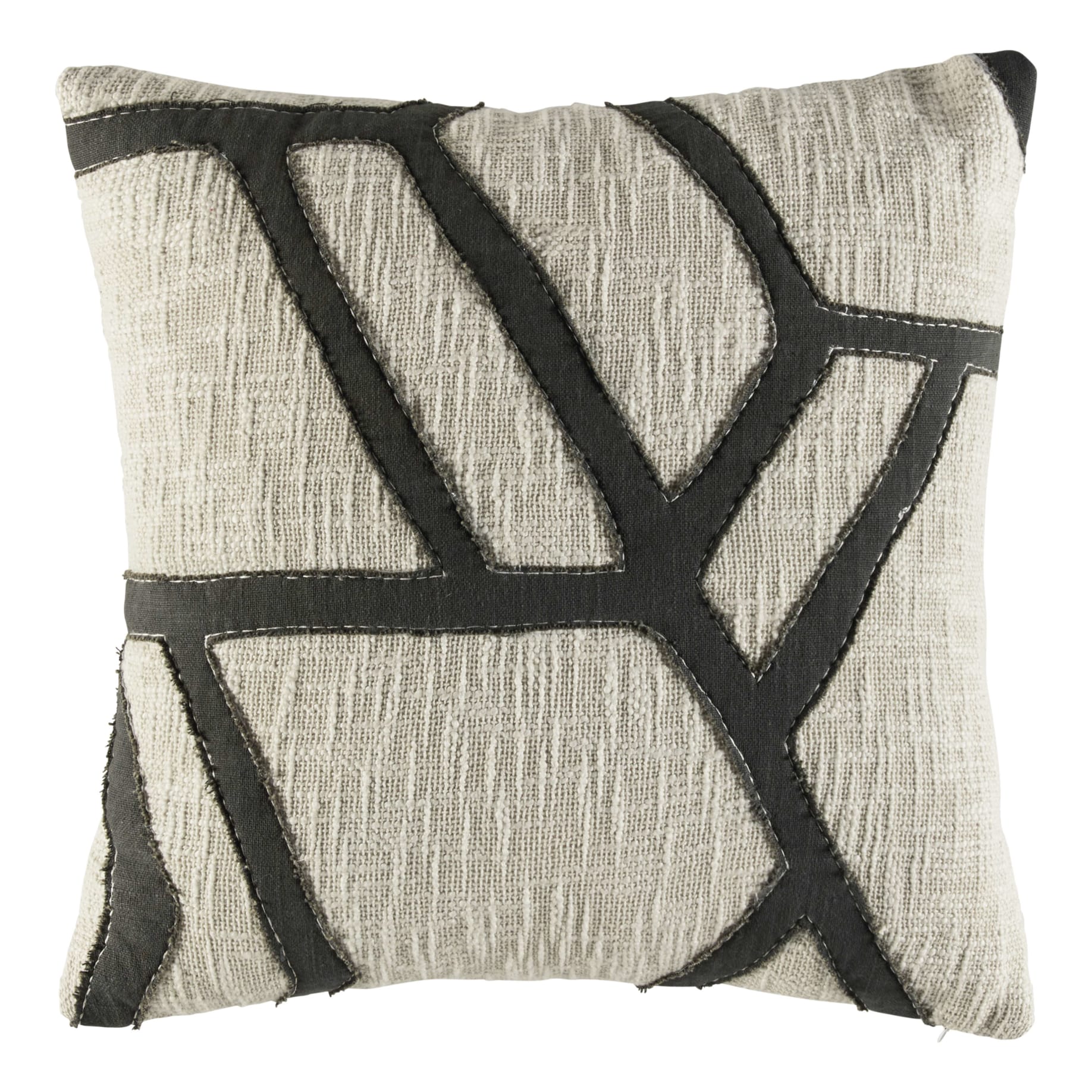 Ulan Feather Fill Cushion 50x50cm in Black