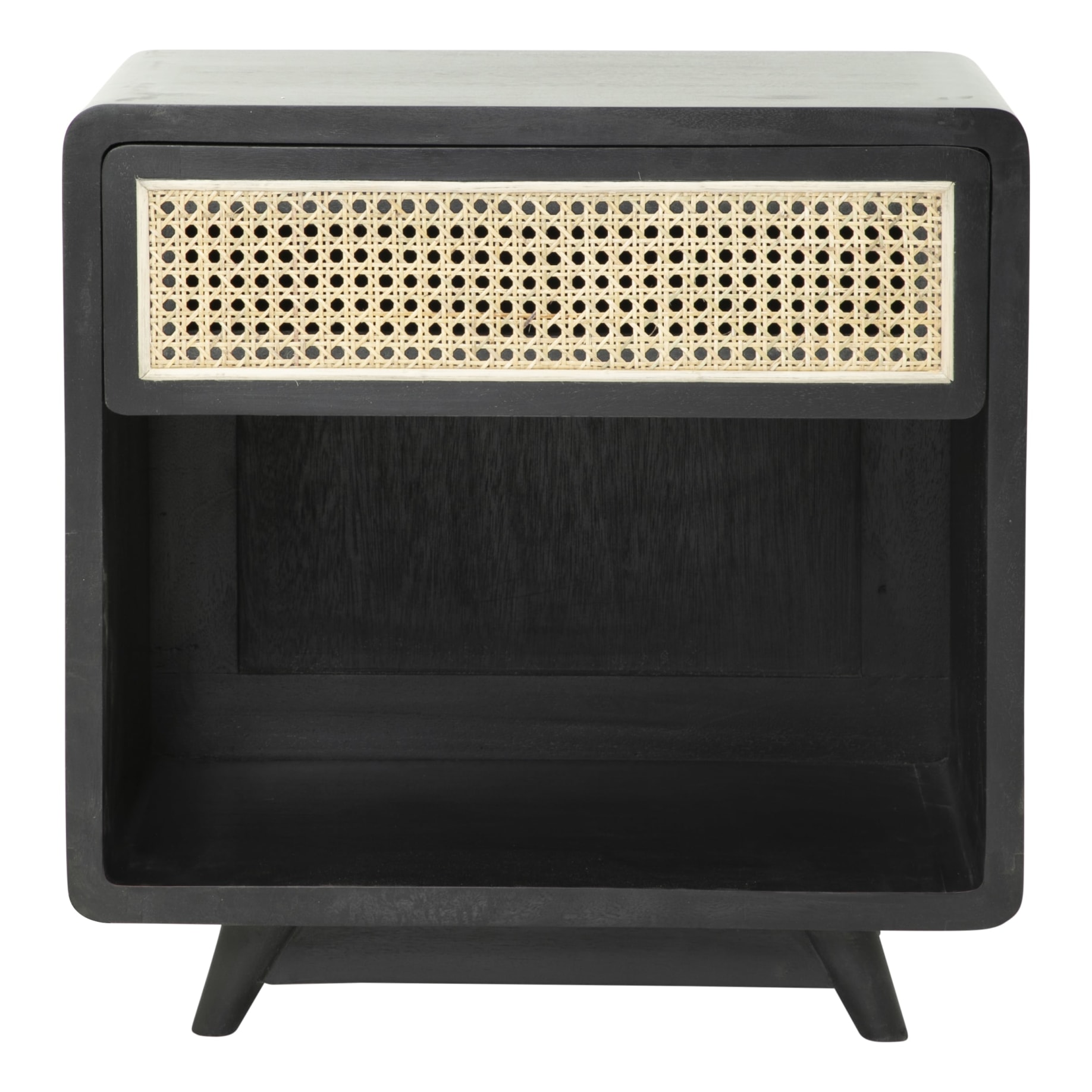Willow Bedside Table in Mangowood/Black