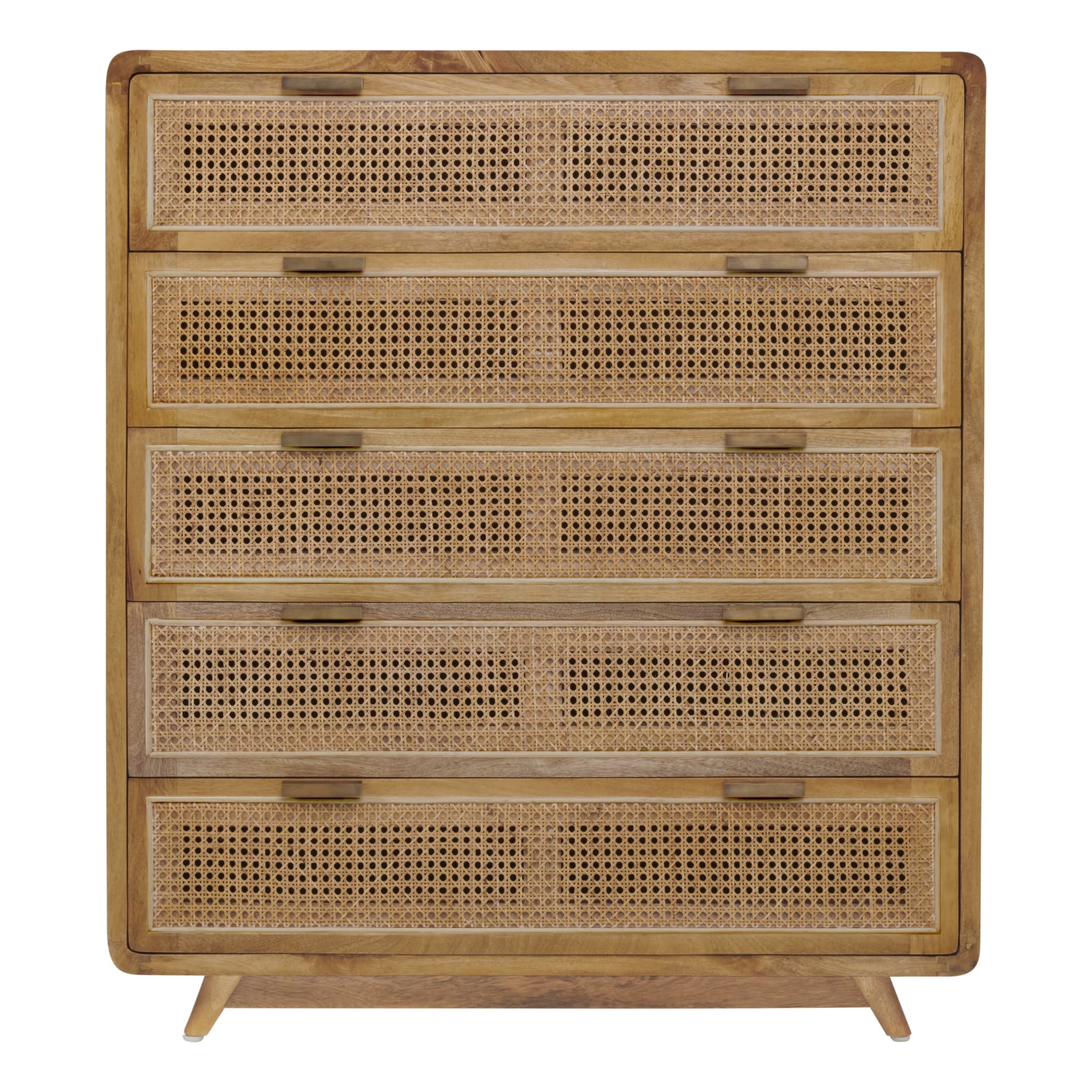 Willow Tall Boy in Mangowood Clear Lacquer / Rattan