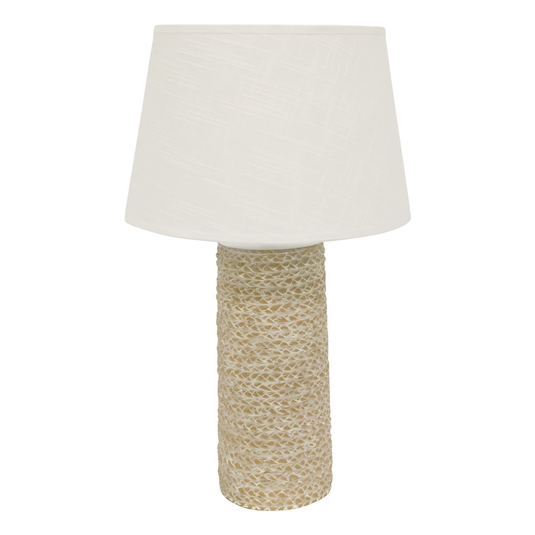 Woven Lamp 16x54cm in Distressed White