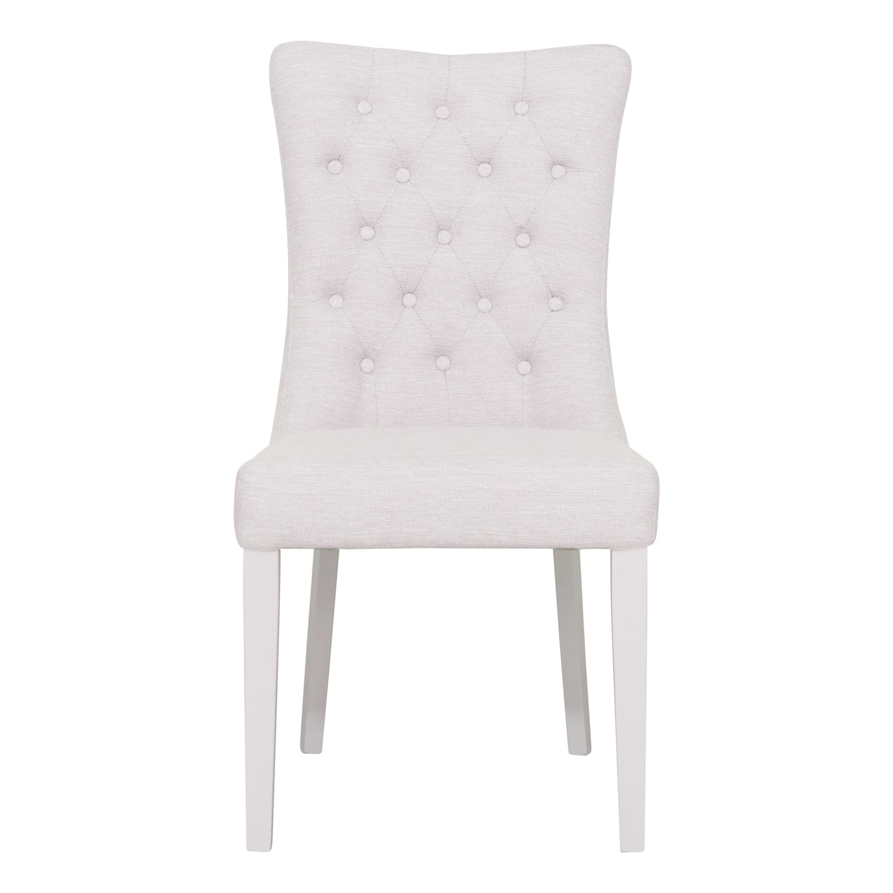 Xavier Dining Chair in Beige/White Leg