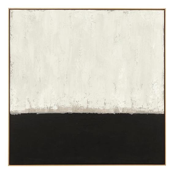 Adrift Natural & Coal 1 Box Framed Canvas in 124 x 124cm