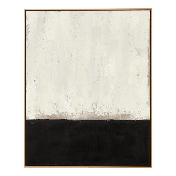 Adrift Natural & Coal 1 Box Framed Canvas in 84 x 104cm
