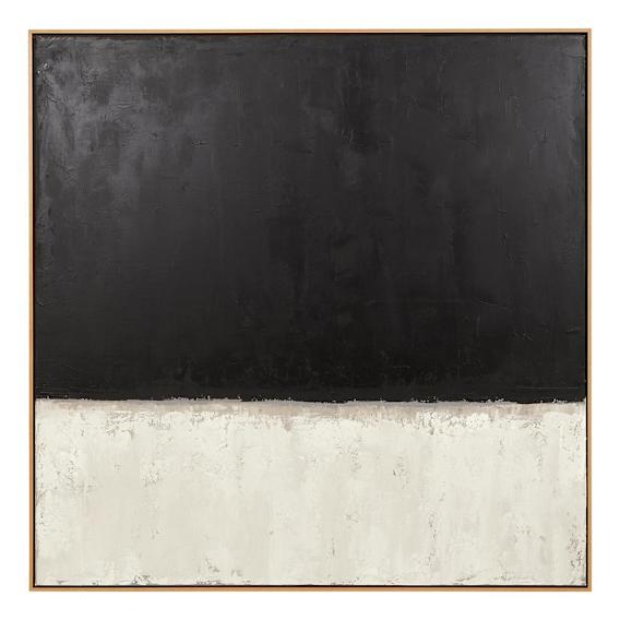 Adrift Natural & Coal 2 Box Framed Canvas in 124 x 124cm
