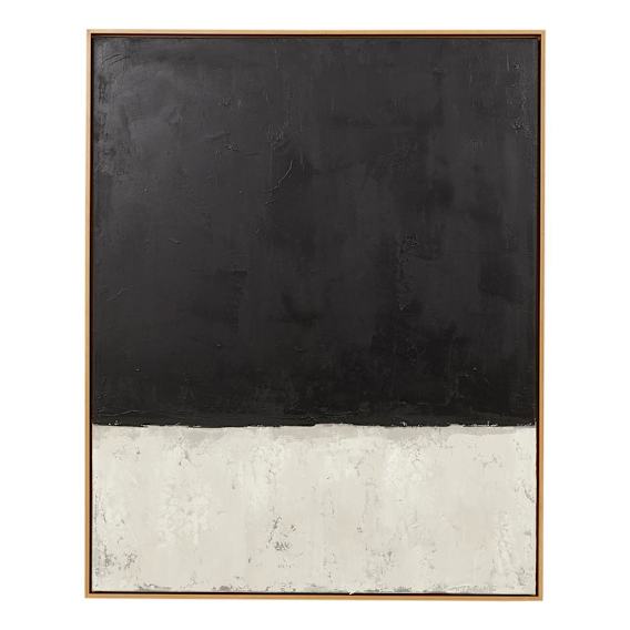 Adrift Natural & Coal 2 Box Framed Canvas in 84 x 104cm