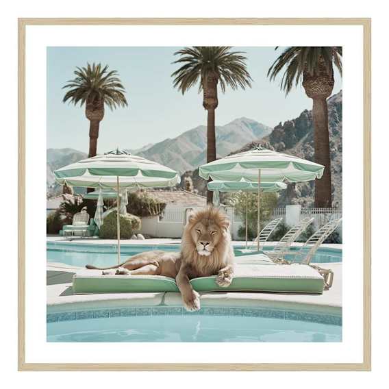 Alfie Framed Print in 118 x 118cm