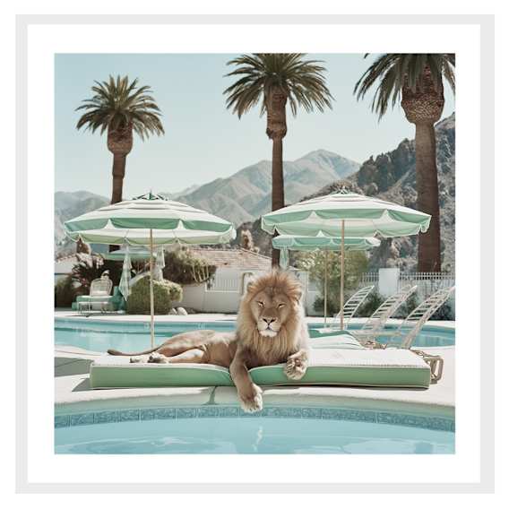 Alfie Framed Print in 103 x 103cm