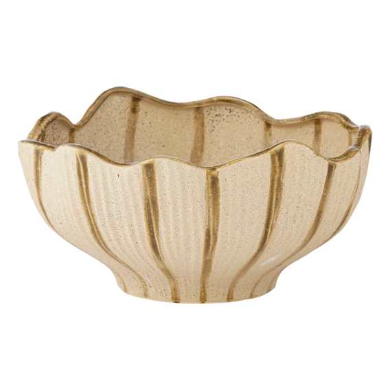 Alessia Bowl 31x15cm in Ivory / Olive