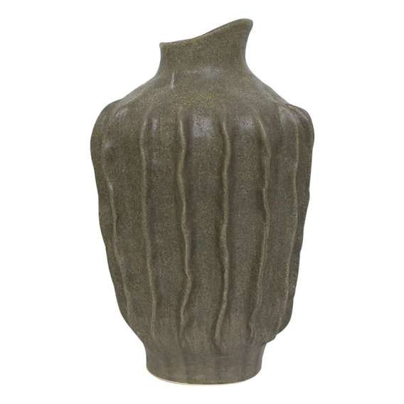 Alvaro Vase Small 19x27cm in Moss Brown