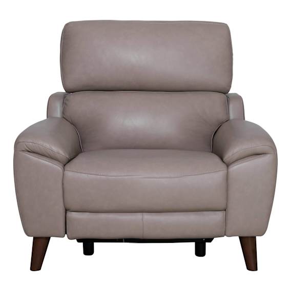 Anthony Recliner Armchair in Alpine Leather Grey