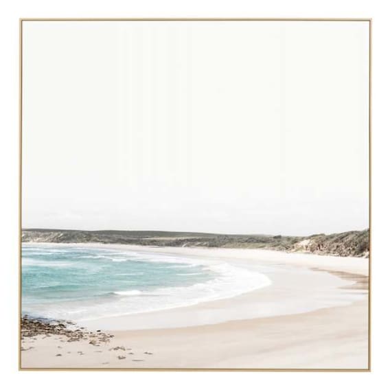 Angourie Beach Box Framed Canvas in 72 x 72cm