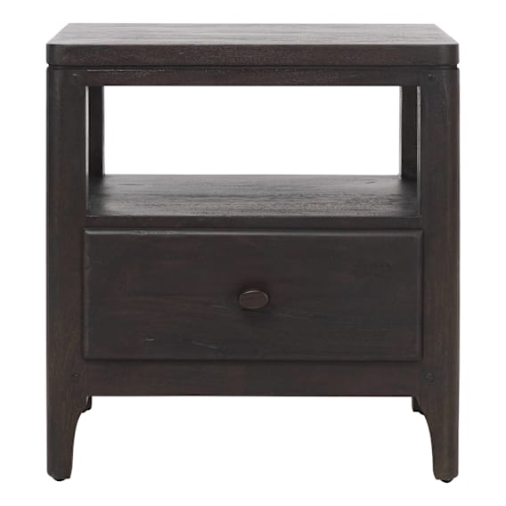 Apollo Bedside Table in Mangowood Dark Chocolate