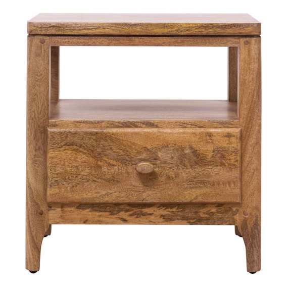 Apollo Bedside Table in Mangowood Clear Lacquer