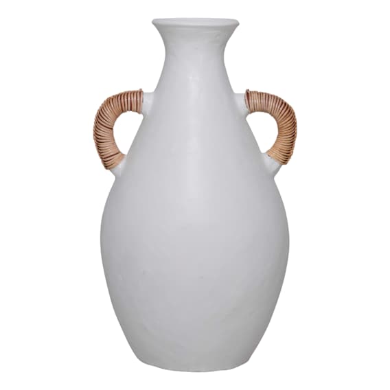 Artisan Double Handle Vessel 27x45cm in White