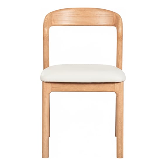 Aruba Dining Chair in Leather Frost / Oak