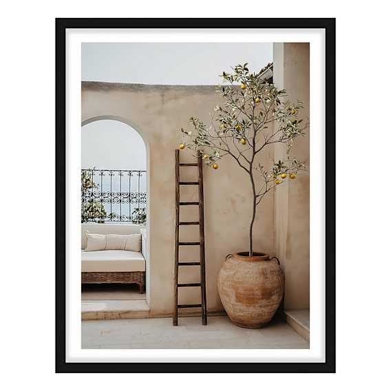 Arches & Citrus Framed Print in 95 x 133cm