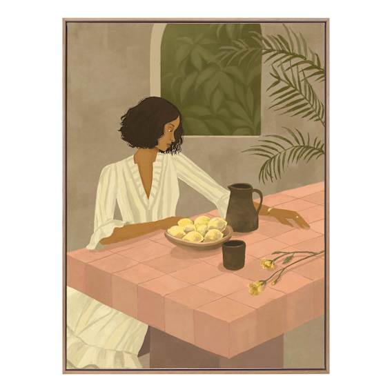 Ara & Lemons Box Framed Canvas in 93 x 123cm