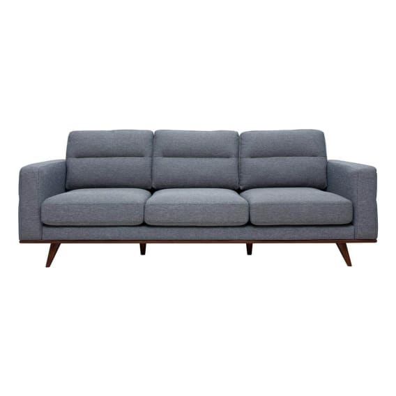 Astrid 3 Seater Sofa in Talent Denim / Brown Leg