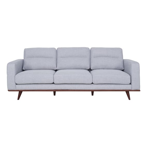 Astrid 3 Seater Sofa in Talent Silver / Brown Leg