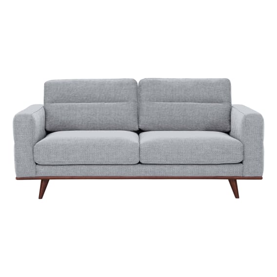 Astrid 2.5 Seater Sofa in Talent Silver / Brown Leg