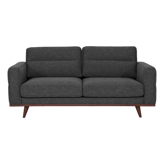 Astrid 2.5 Seater Sofa in Talent Charcoal / Brown