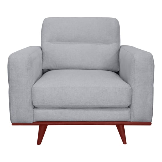 Astrid Armchair in Talent Silver / Brown Leg