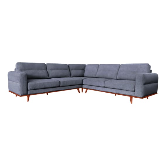 Astrid Modular Sofa in Talent Denim / Brown Leg