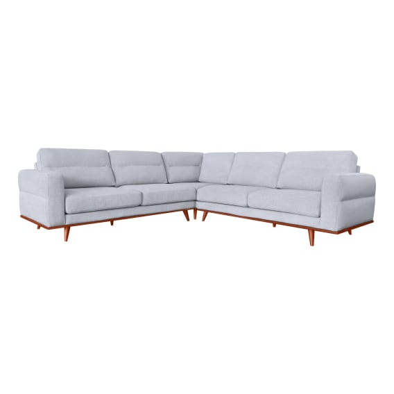 Astrid Modular Sofa in Talent Silver / Brown Leg