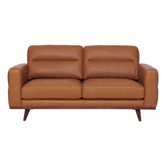 Astrid 2.5 Seater Sofa in Butler Leather Russet / Brown Leg