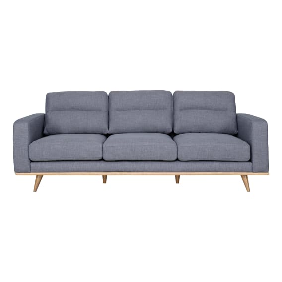 Astrid 3 Seater Sofa in Talent Denim / Clear Leg