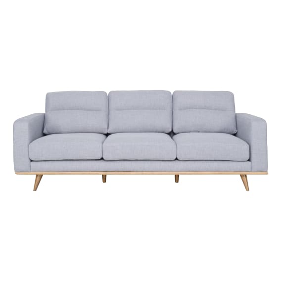 Astrid 3 Seater Sofa in Talent Silver / Clear Leg