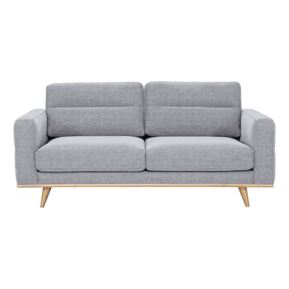 Astrid 2.5 Seater Sofa in Talent Silver / Clear Leg