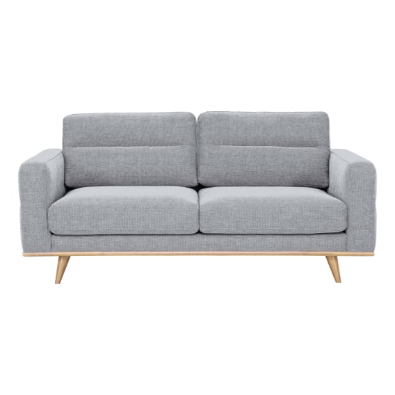 Astrid 2.5 Seater Sofa in Talent Silver / Clear Leg