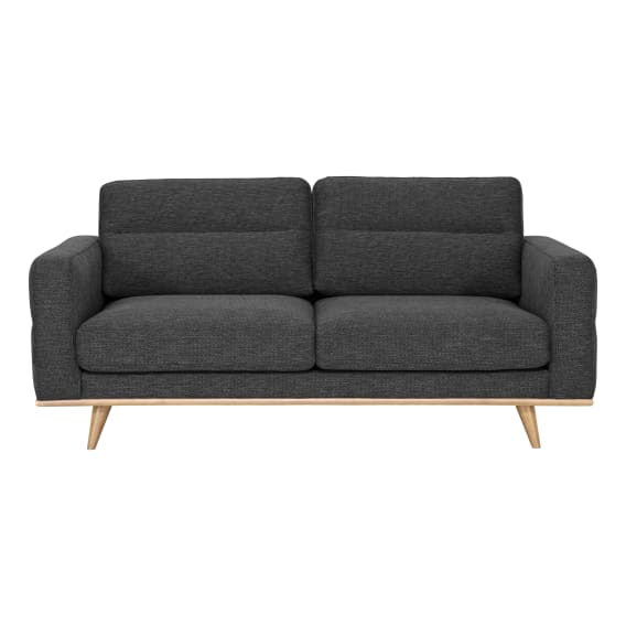 Astrid 2.5 Seater Sofa in Talent Charcoal / Clear Lacquer